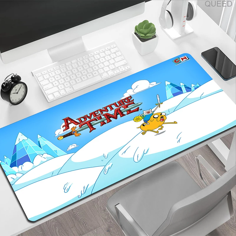 Hot Adventure Time Mousepad Rubber Speed Version Game Computer Keyboard Office Table Mat PC Laptop Mouse Mat Writing Desk Mats