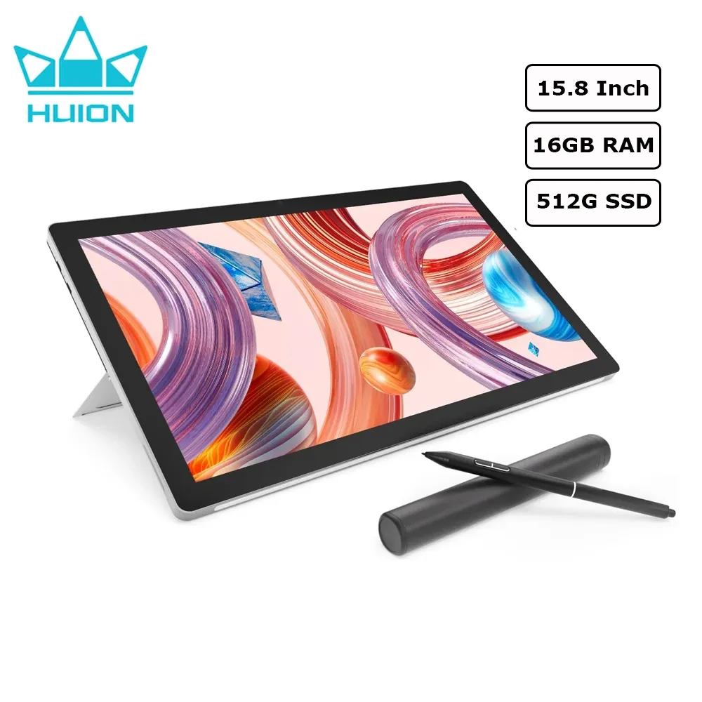 Huion Kamvas Studio 16 Tablet 15.8 Inch Independent Graphics Tablet Computer 2.5K Finger TouchDisplay screen 512G SSD 16GB RAM Laptop