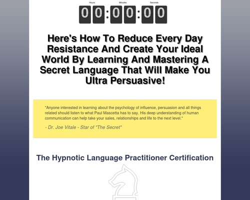 Hypnotic Language Certification