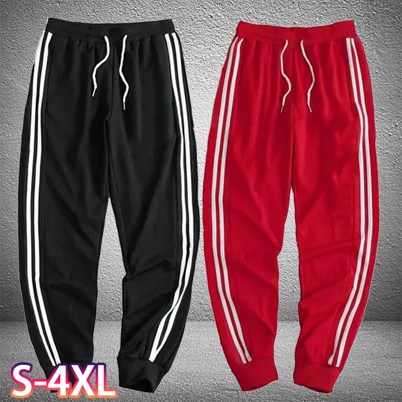 Joggers Pants Men Running Sweatpants Striped Track Pants Gym Fitness Sports Trousers Male Bodybuilding Training Bottoms