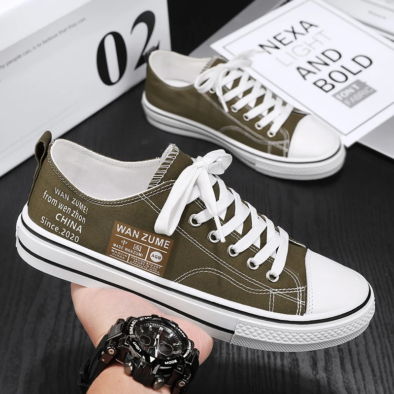 Men Canvas Shoes Comfortable Casual Women Shoes Flat Trend Vulcanize Skate Shoes Man Sneakers Outdoor Sports Footwear