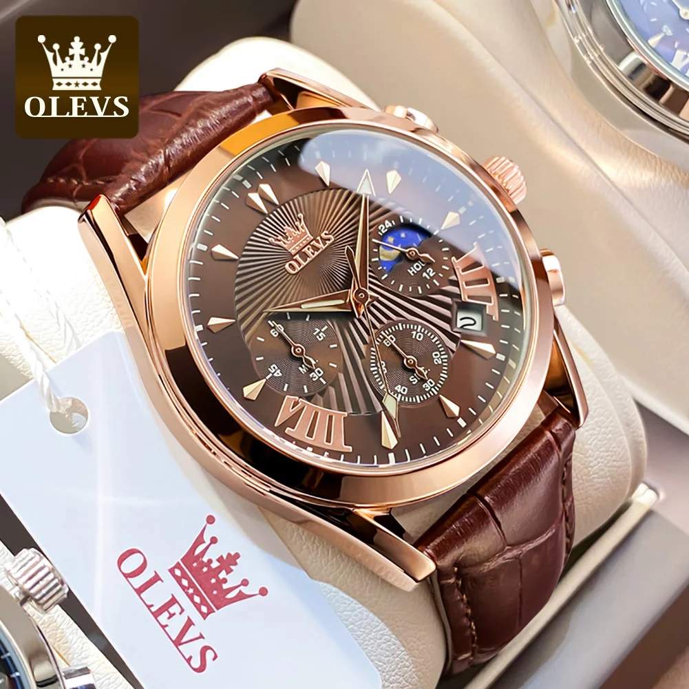 OLEVS Original Luxury Brand Men’s Watches High Quality Quartz Watch for Men Fashion Casual Man Wristwatch 2023 New Montre Homme