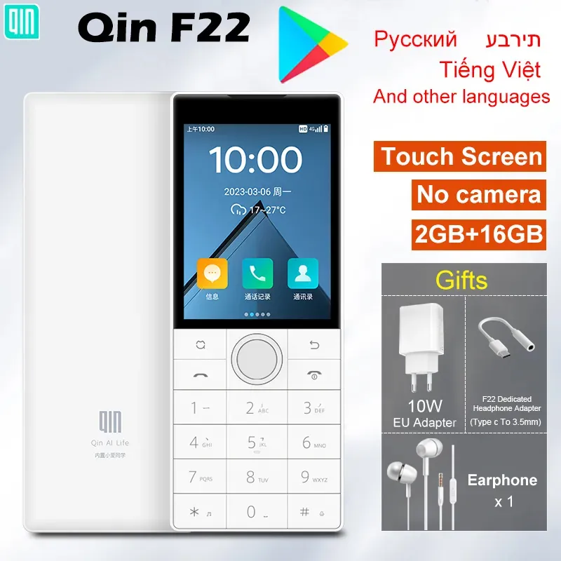 Qin F22 Touch Screen Android 11 No Camera Wifi 2.8 Inch 2GB 16GB MTK6739 Bluetooth 1700mAh Battery 480*640 Duoqin Smart Phone