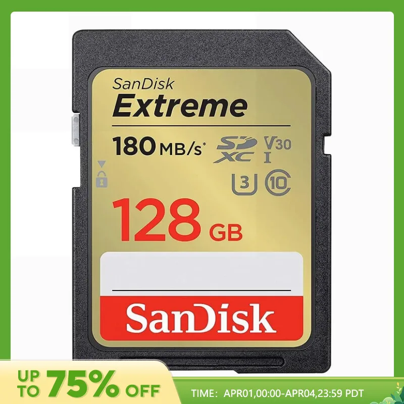 SanDisk Extreme SD Card 32GB 64GB 128GB 256GB Memory Card SDXC UHS-I Card Class10 C10 U3 V30 UHS-I Flash Card For Camera