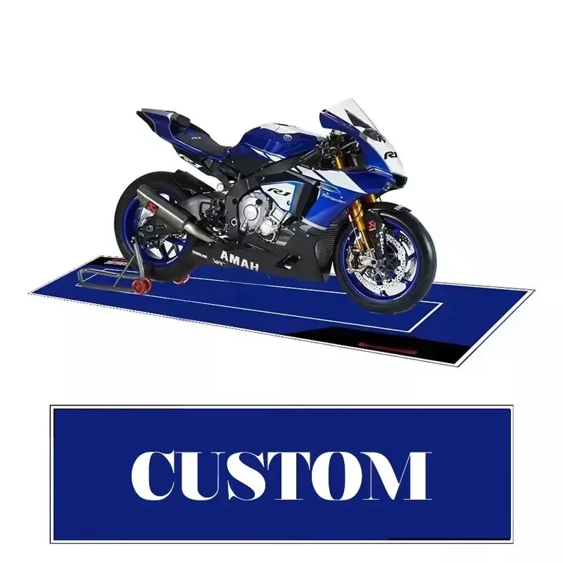 Super Soft Crystal Velvet Motorcycle Display Carpet Work Floor Garage Racing Electric Vehicle Mat Entrance Doormat Bedroom Rug