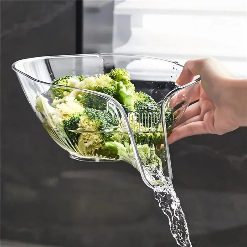 Washing Drain Basket Multifunctional Household Vegetable Basin Kitchen Washing Fruit Plate Cleaning Gadget Kitchen Accessories