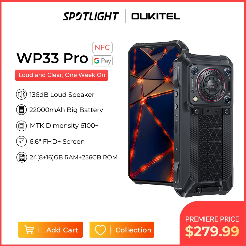 [World Premiere] Oukitel WP33 Pro 5G Rugged Smartphone  22000mAh 6.6