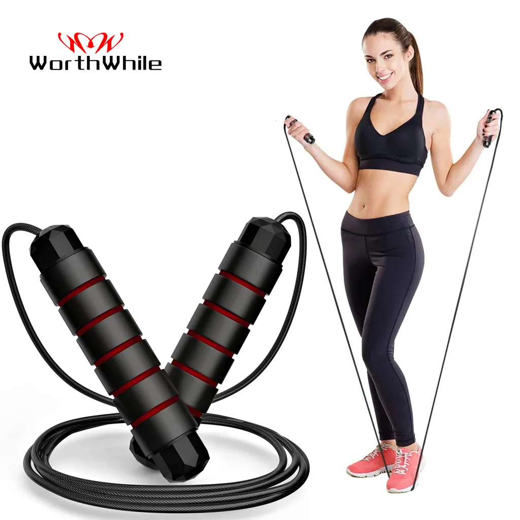 WorthWhile Professional Jump Ropes Speed Crossfit Workout Training MMA Boxing Home Gym Fitness Equipment for Men Women Kids