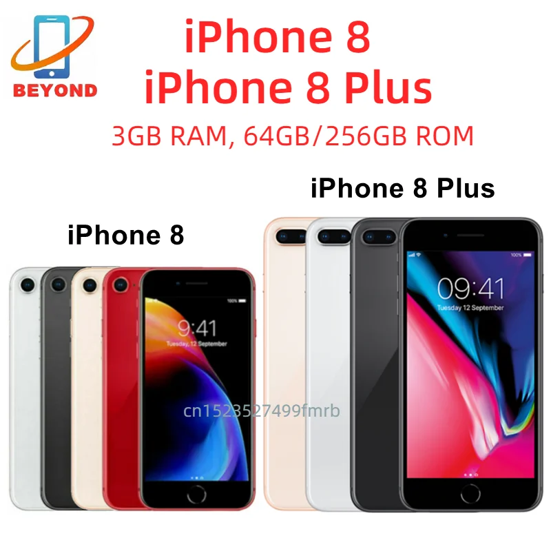 iPhone 8/iPhone8 Plus 8P 4.7’/5.5′ Original Retina IPS LCD RAM 3GB ROM 64/256GB Hexa Core 12MP Fingerprint iOS 4G LTE Phone