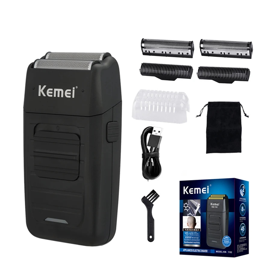 kemei 3D electric shaver men electric razor rechargeable floating beard shaver  hair trimmer face care shaving machine