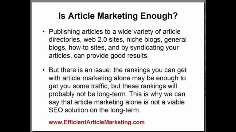 Off-site SEO: Is Article Marketing All You Need